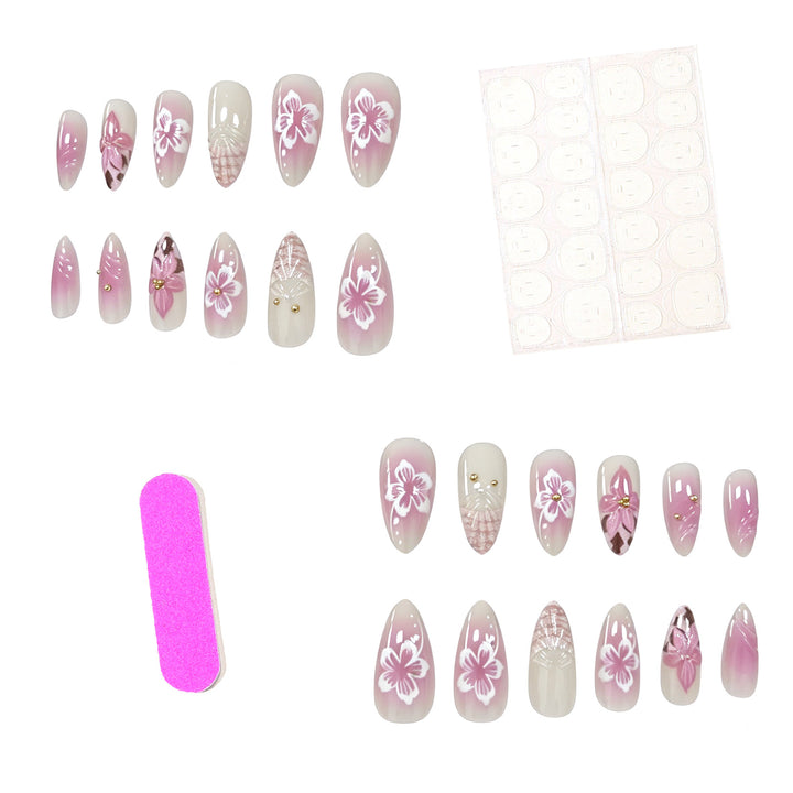 Artistic Floral Nail Enhancements Stornfield