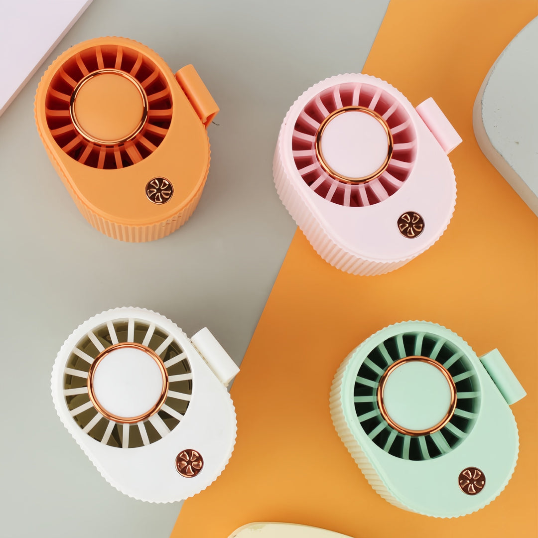 Women portable mini fan with adjustable tilt and USB connection Stornfield