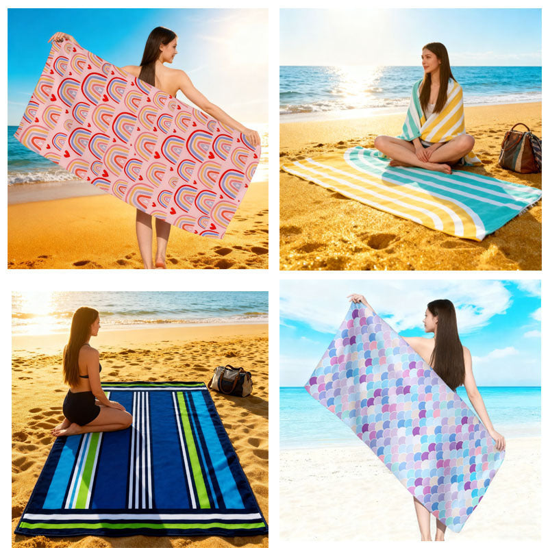 large and soft beach towel with striped pattern Stornfield