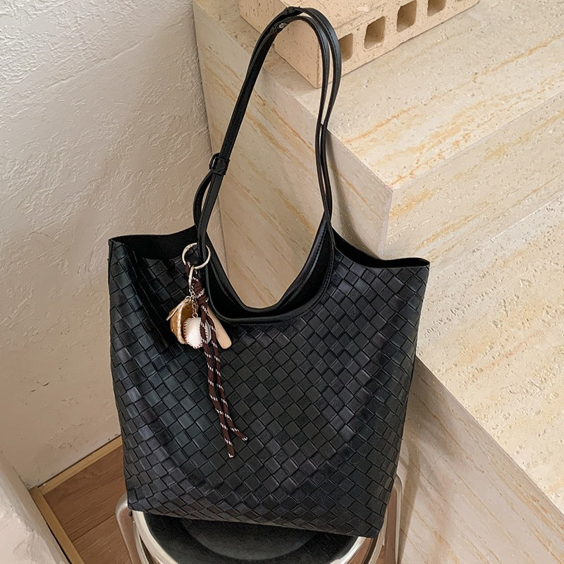 Woven Textured Tote Bag