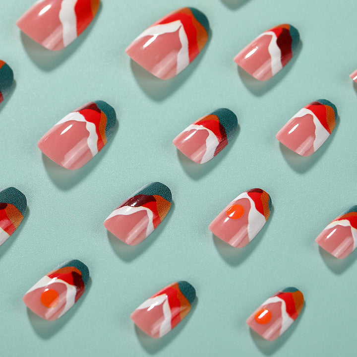 Artistic Nail Tips with Modern Gradient Color Stornfield