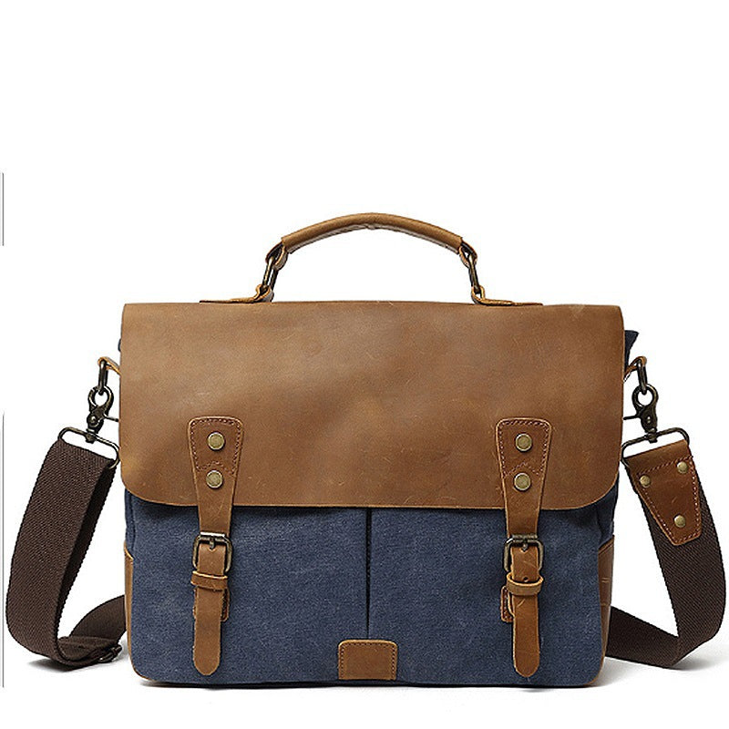 Robust Briefcase Made of Durable Canvas and Leather Stornfield