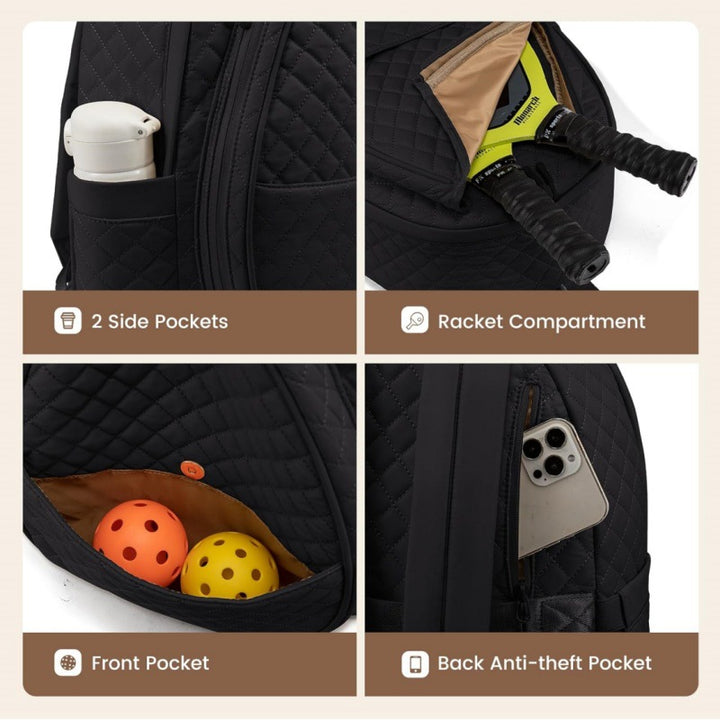 Quilted Tennis Racket Backpack Stornfield