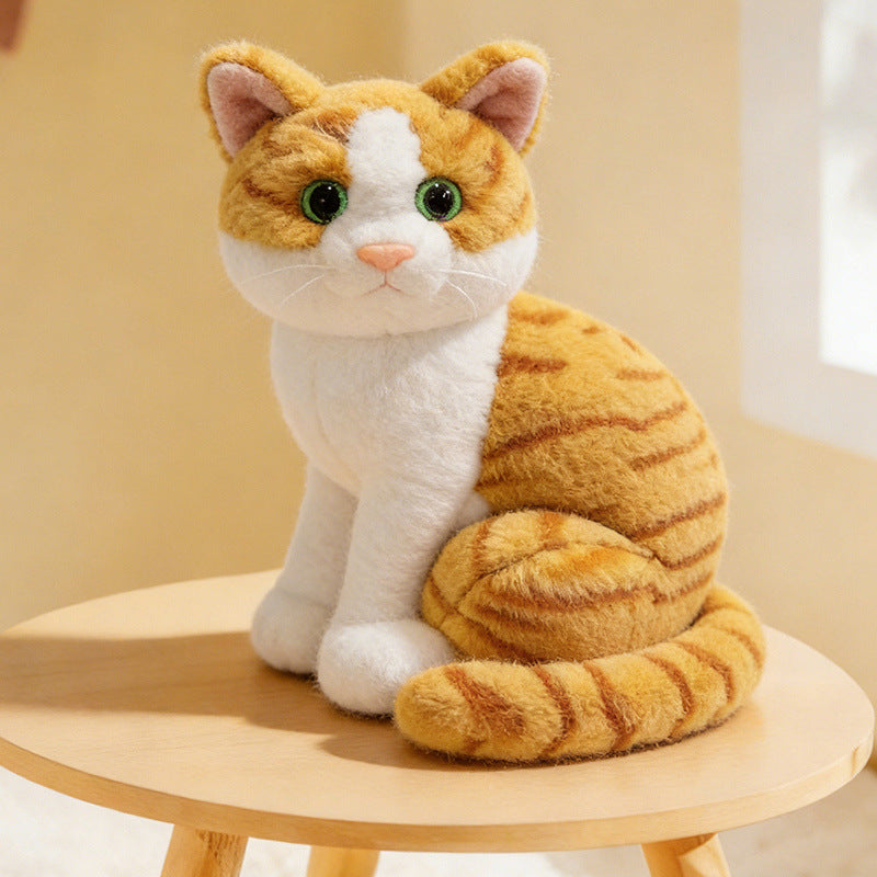 Lifelike Stretching Cat Plush Floor Cuddle Pillow Stornfield