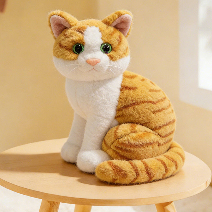 Lifelike Stretching Cat Plush Floor Cuddle Pillow Stornfield