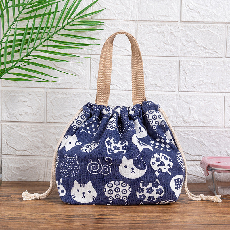 Drawstring Cat-Themed Storage Bag Stornfield