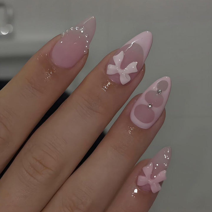 Artificial nail set with elegant 3D decorations Stornfield