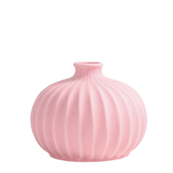Ribbed Decorative Ceramic Vase Stornfeild