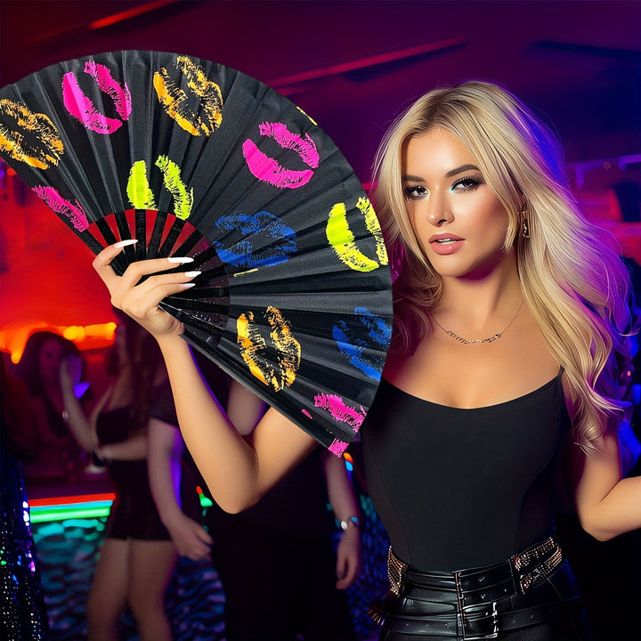 Ladies fan with colorful designs Stornfield