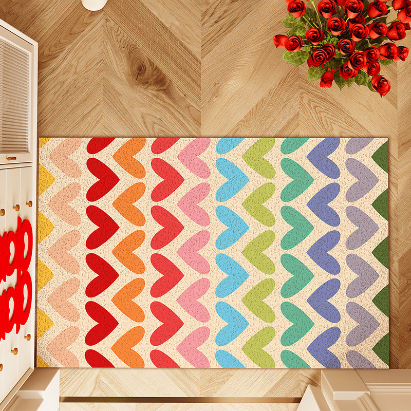 Decorative Heart Pattern Area Mat