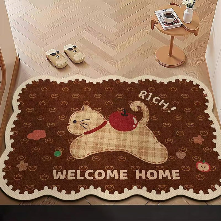 Playful Cat-Themed Area Mat