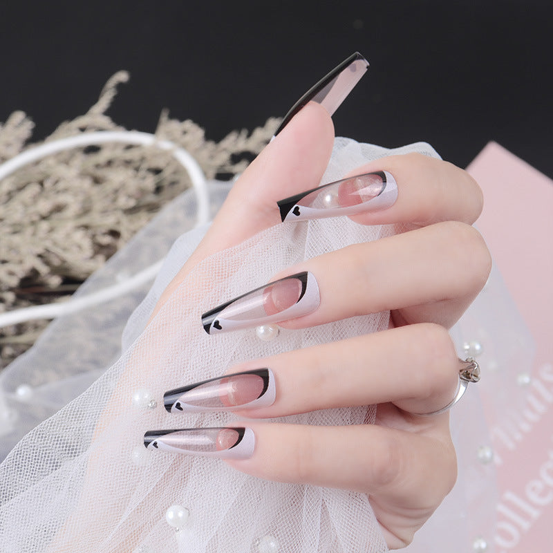 Elegant Stiletto Press-On Nails with Artistic Design Stornfield