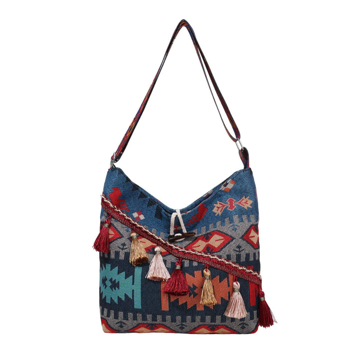 WoEthnic Patterned Flap Hobo Bag Stornfield