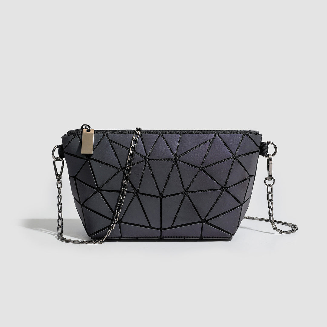 Geometric Patterned Crossbody Clutch Bag