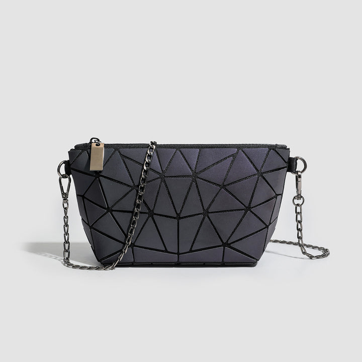 Geometric Patterned Crossbody Clutch Bag