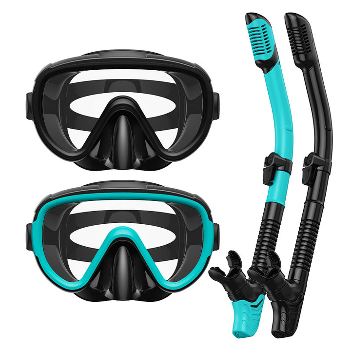 Premium dive mask with anti-fog function and flexible breathing tube Stornfield