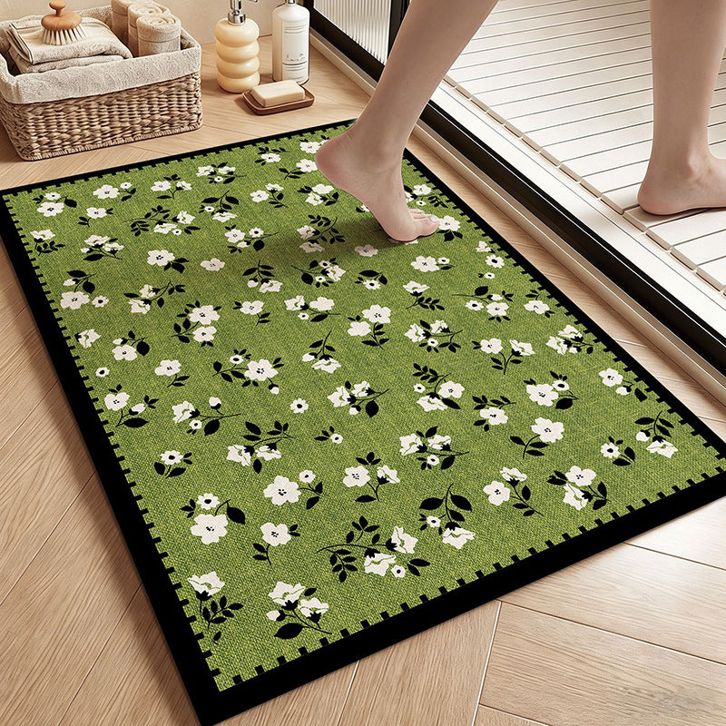 Vintage Botanical Floral Bath Mat