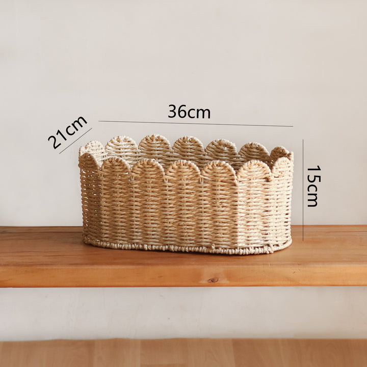 Handcrafted basket with wavy edge Stornfield