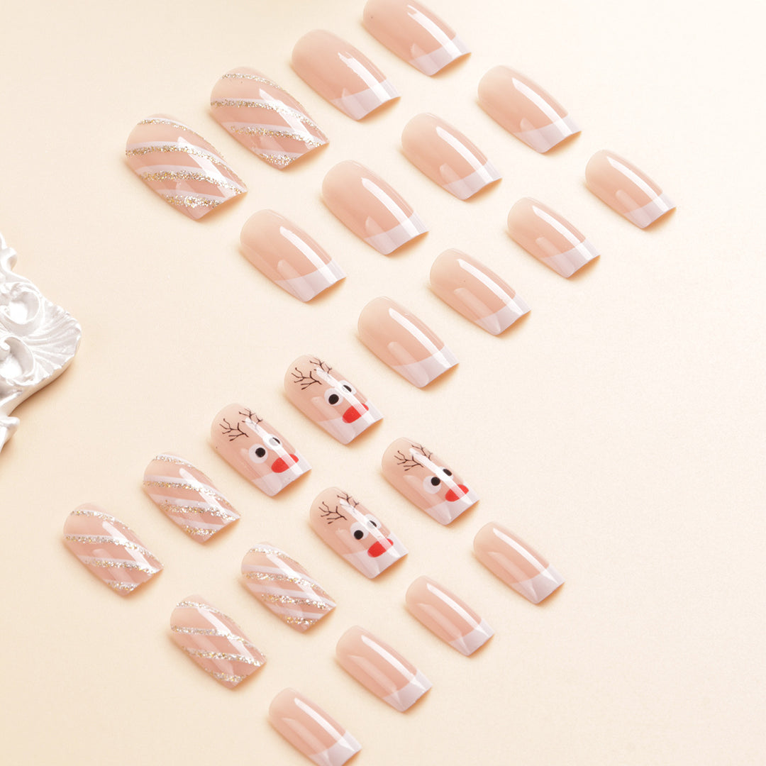 Festive Themed Character Press-On Nail Art Stornfield