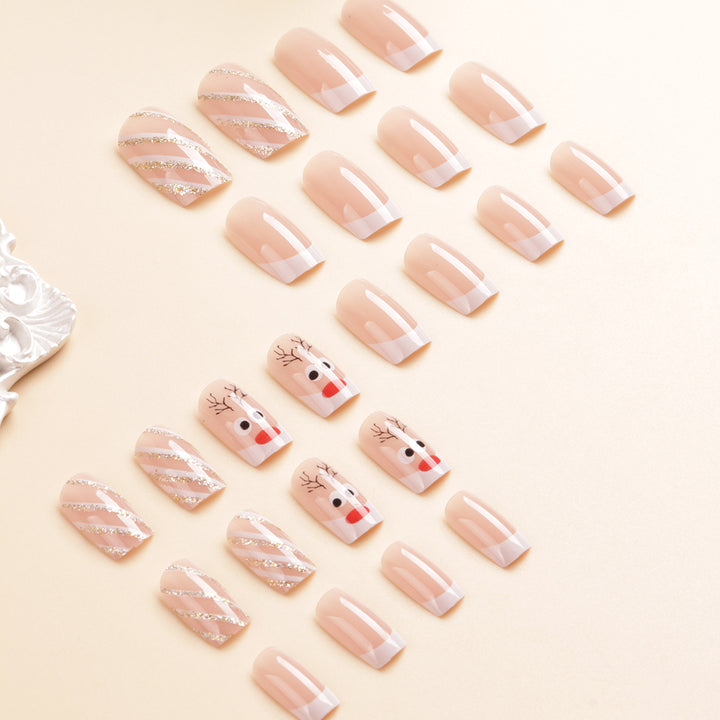 Festive Themed Character Press-On Nail Art Stornfield