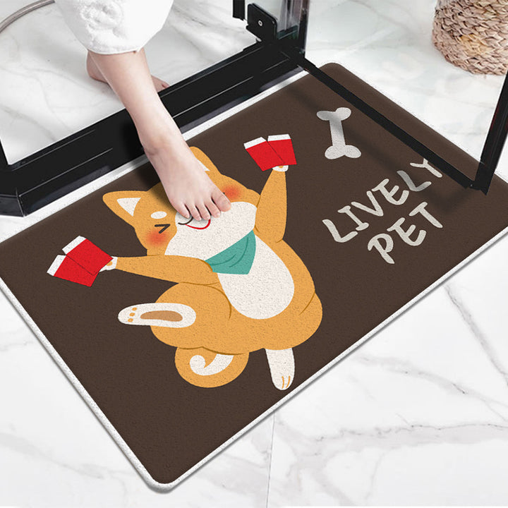 Cute Cartoon Dog-Themed Doormat Stornfield