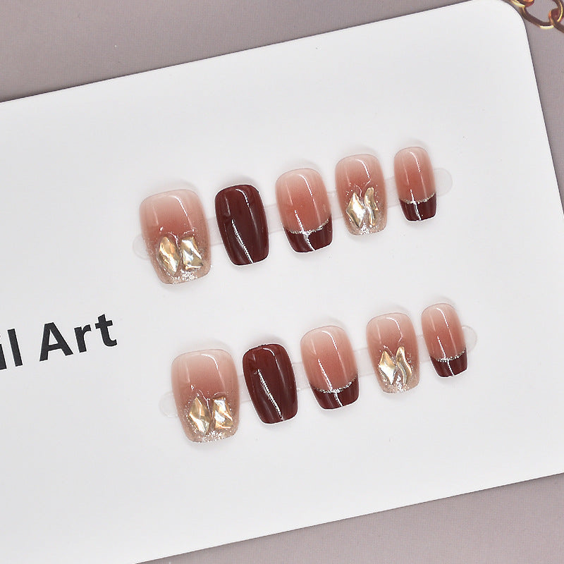 Glamorous Heart-Themed Press-On Nail Set Stornfield