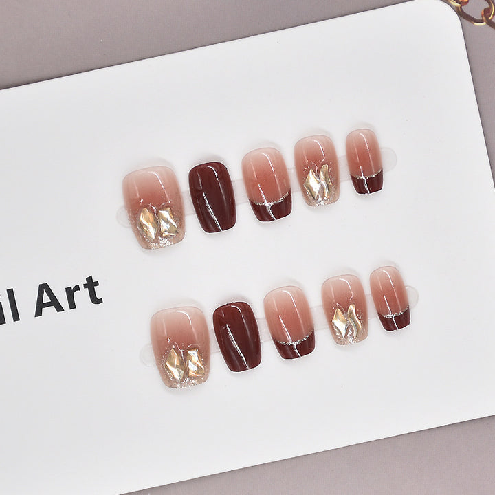 Glamorous Heart-Themed Press-On Nail Set Stornfield