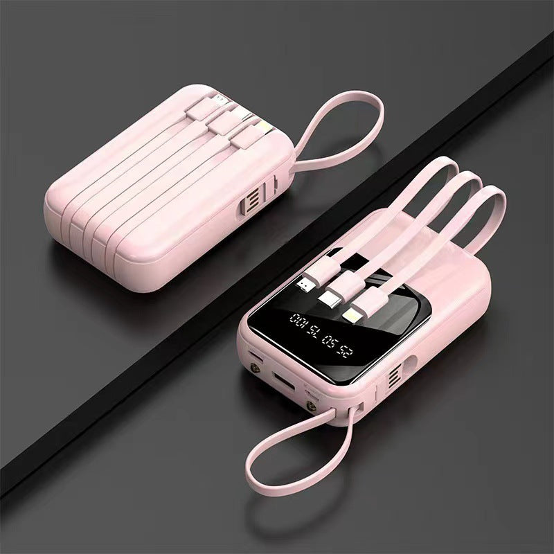 Portable power bank with integrated multifunctional cable system and digital display Stornfield