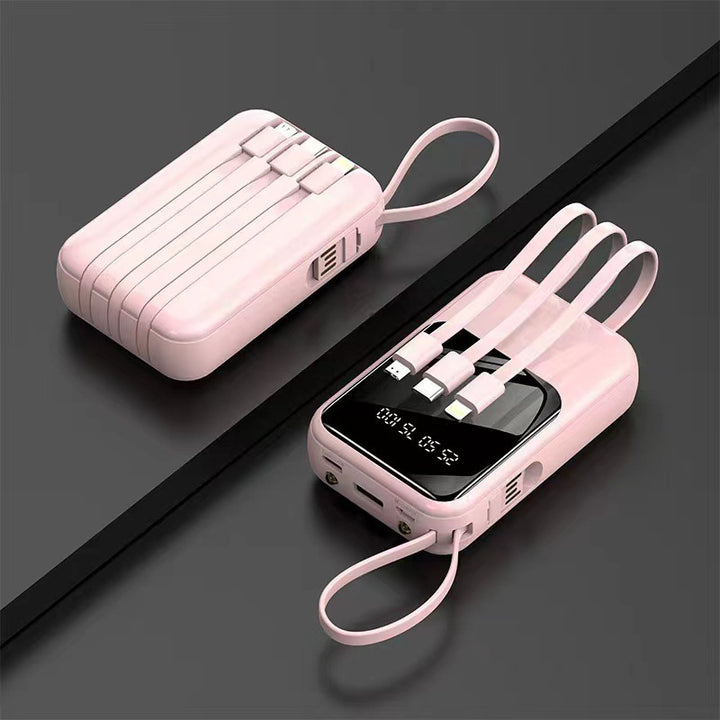 Portable power bank with integrated multifunctional cable system and digital display Stornfield