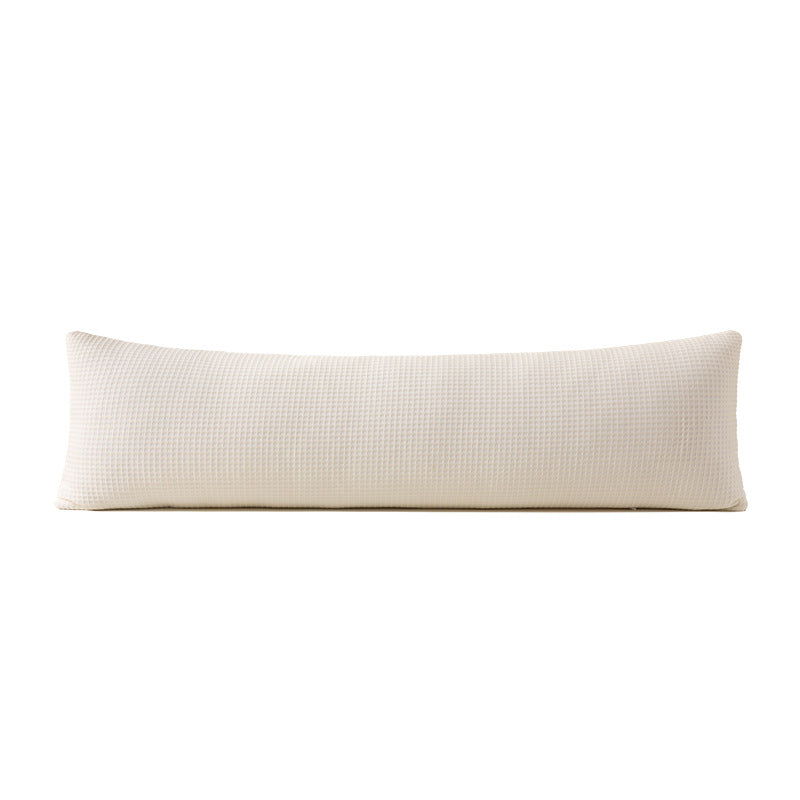 ergonomic side sleeper body pillow with breathable waffle cover