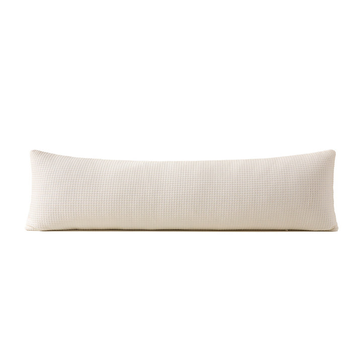 ergonomic side sleeper body pillow with breathable waffle cover