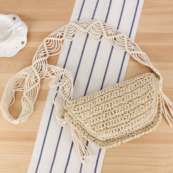 Braided Shoulder Bag in Creative Macrame Design Stornfield