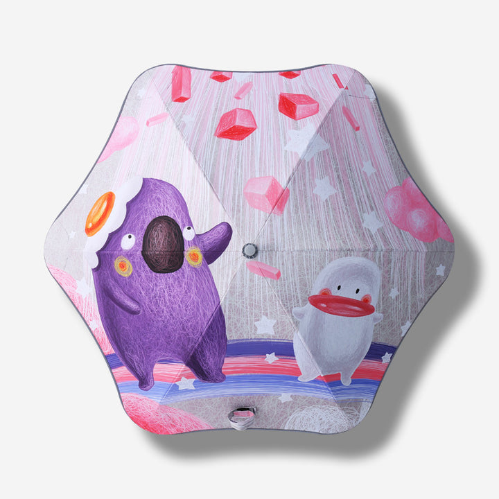 Ladies folding umbrella with animal design and safe handle Stornfield