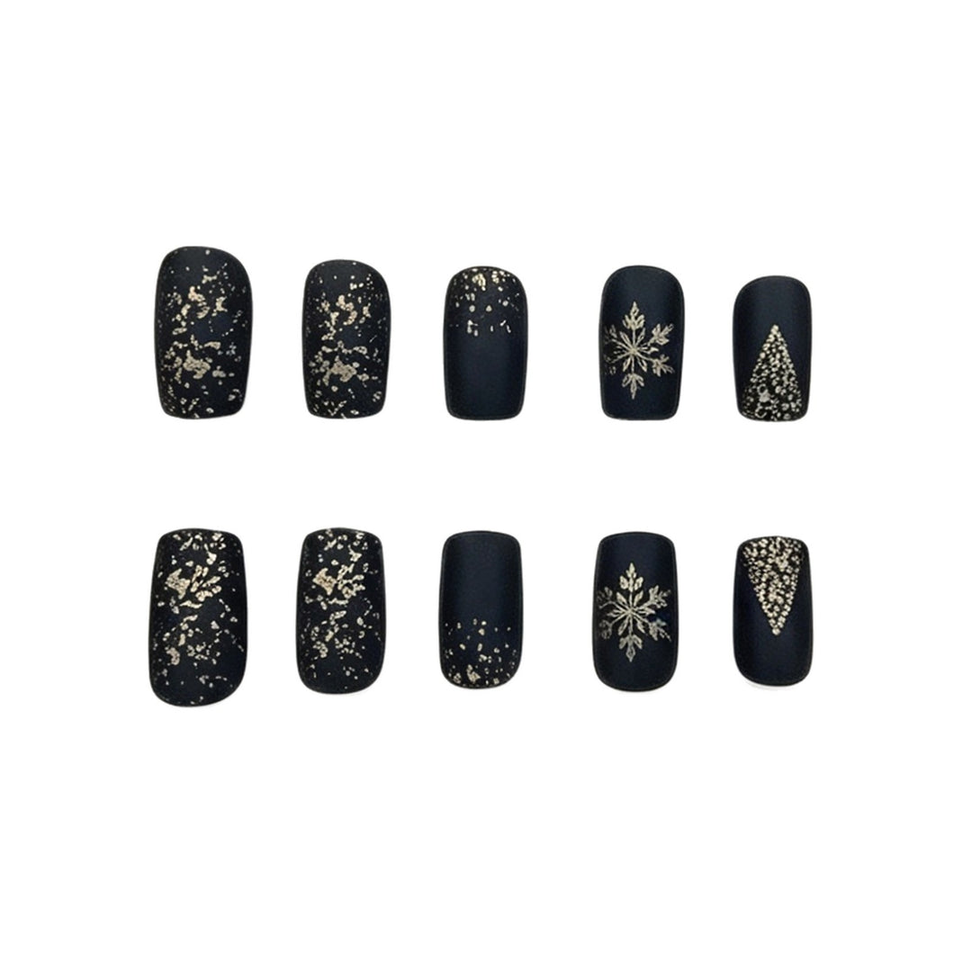 Festive Winter-Themed Acrylic Nail Extensions Stornfield