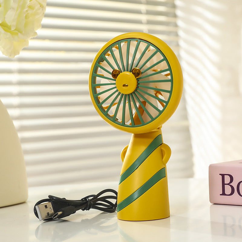 Women's Portable Mini Handheld Fan with USB Charging Function and Ergonomic Design Stornfield