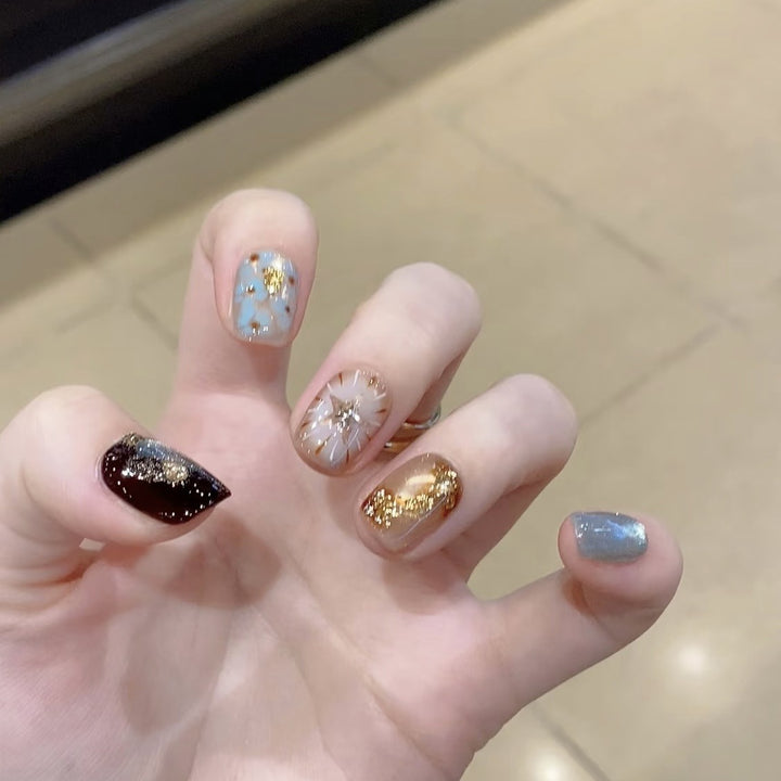 Stylish Glitter Press-On Nail Set Stornfield