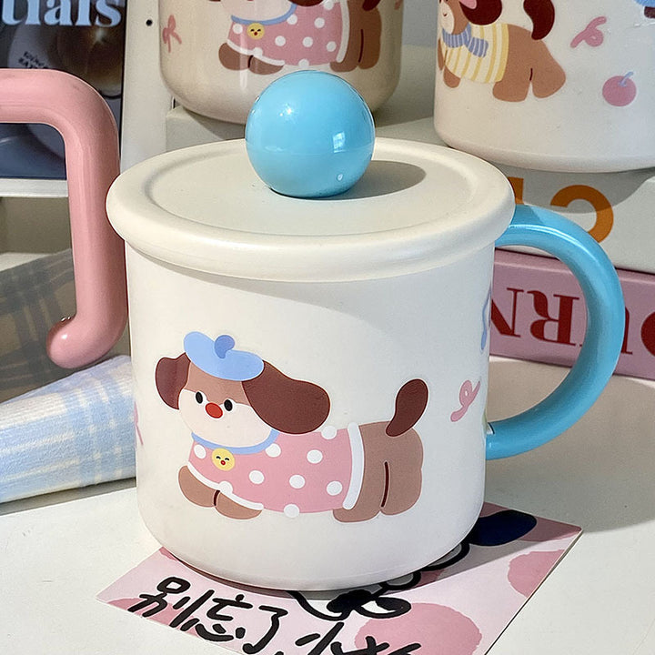 Coffee mug with playful dog design Stornfield