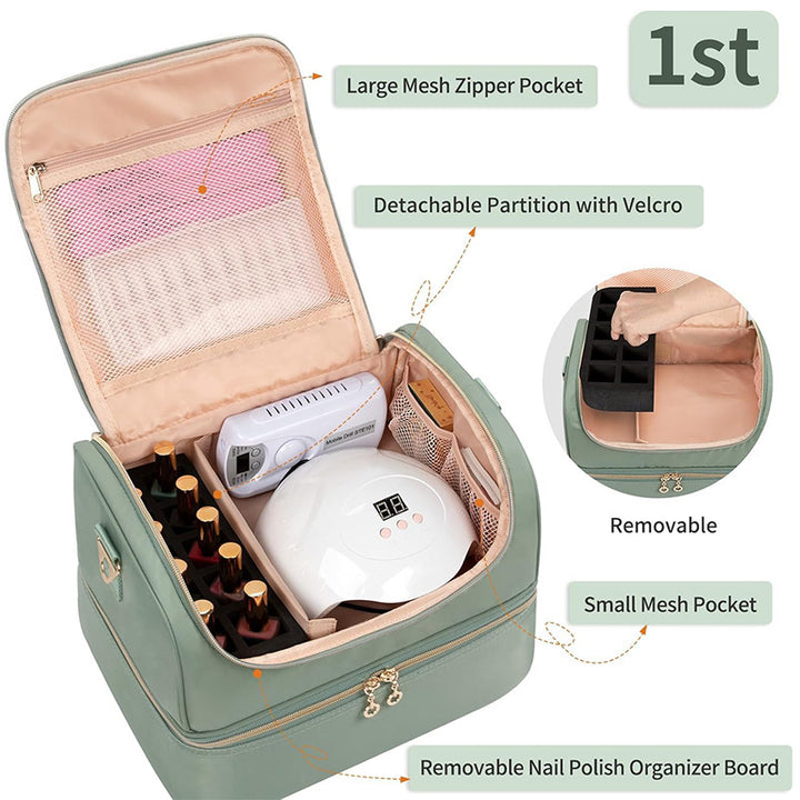 Cosmetic organizer bag with multifunctional compartments Stornfield