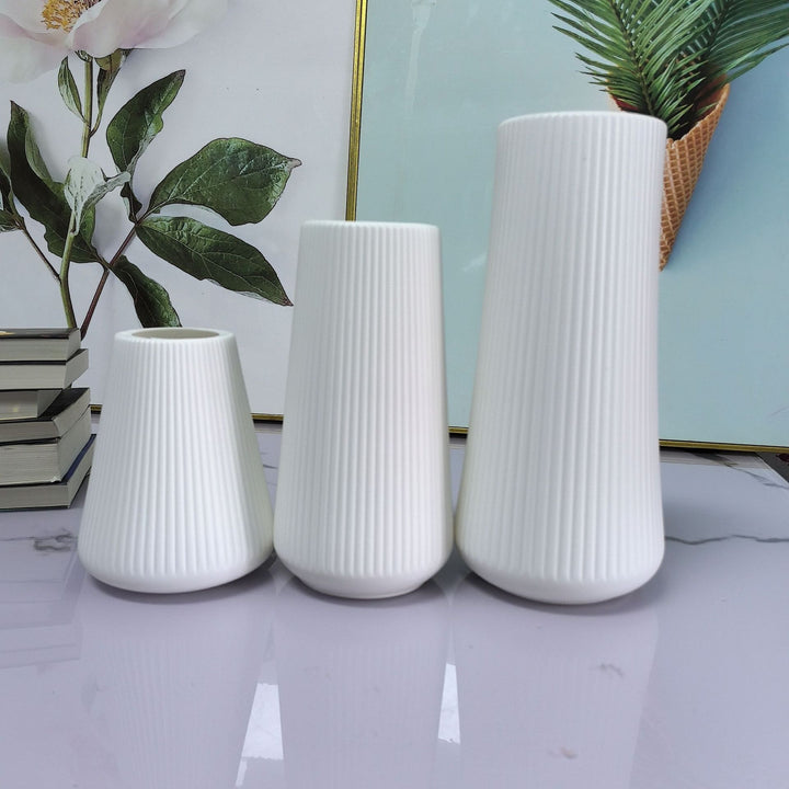 Textured Ribbed Decorative Vase Set Stornfeild