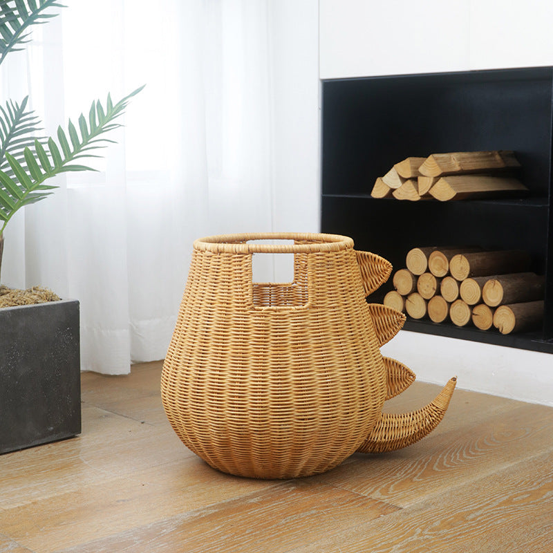 Creative Dinosaur-Shaped Woven Storage Basket Stornfield