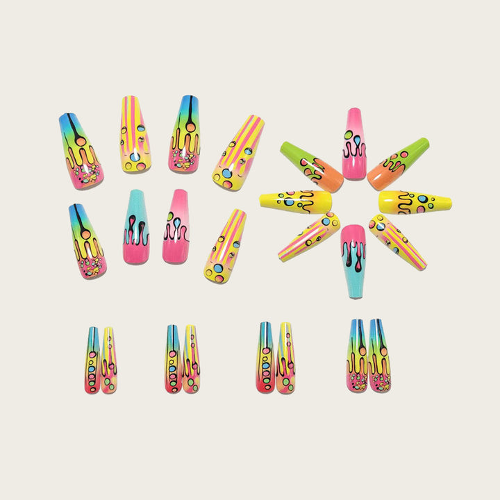 Creative Acrylic Nails in Modern Drop Design Stornfield