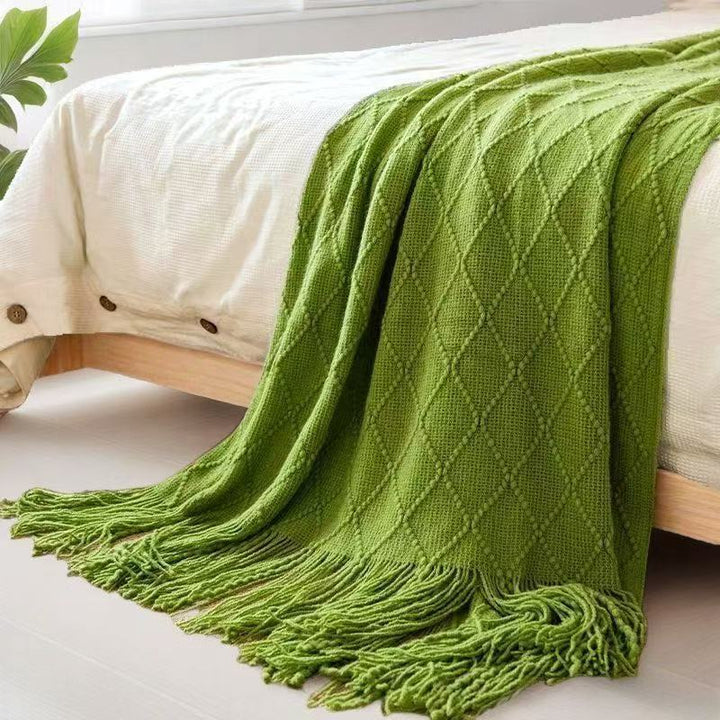 Textured Knit Decorative Throw Blanket