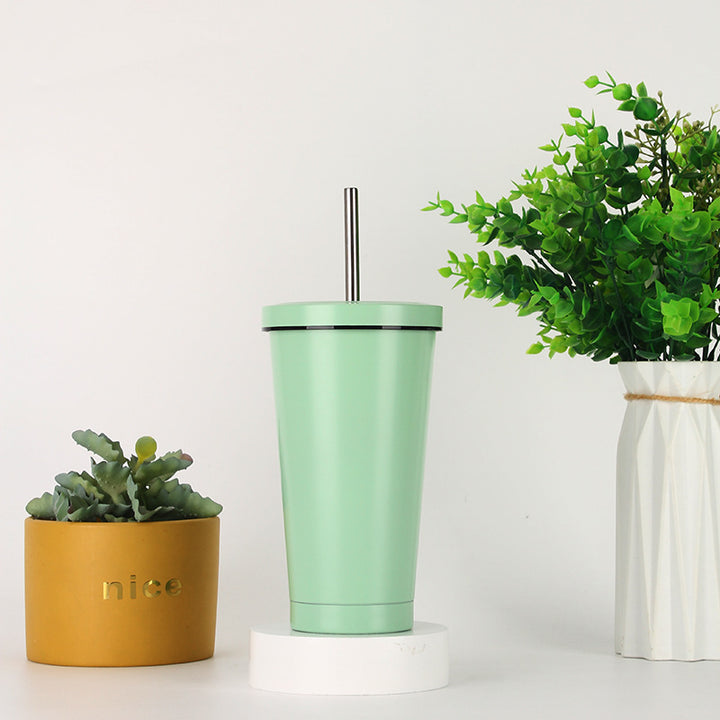 Women's stainless steel drinking cup with straw Stornfield