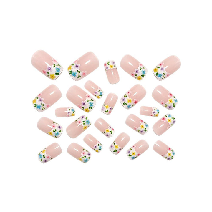 Artificial nails with floral applications Stornfield