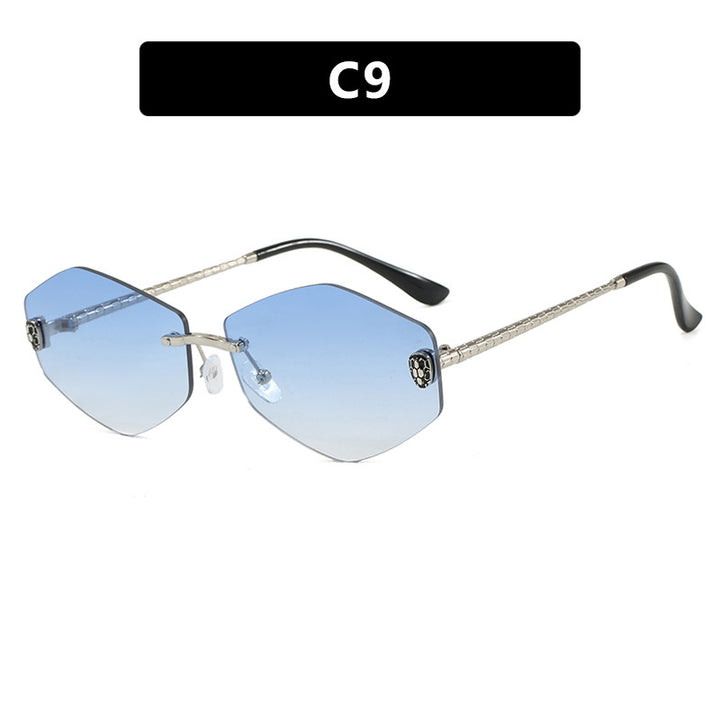 Women's geometric sunglasses in modern design with elegant metal frame Stornfield
