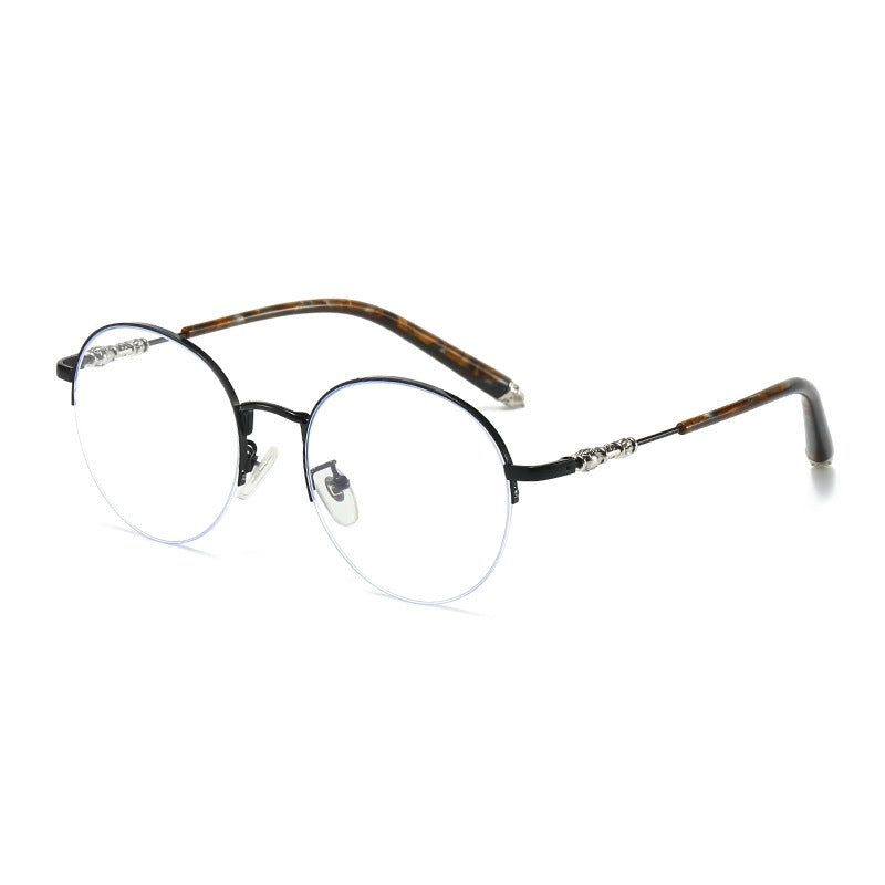 Women's round sunglasses with elegant metal frame and comfortable nose pads Stornfield