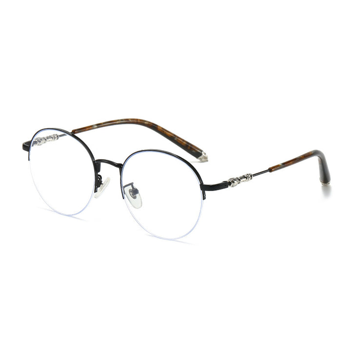 Women's round sunglasses with elegant metal frame and comfortable nose pads Stornfield