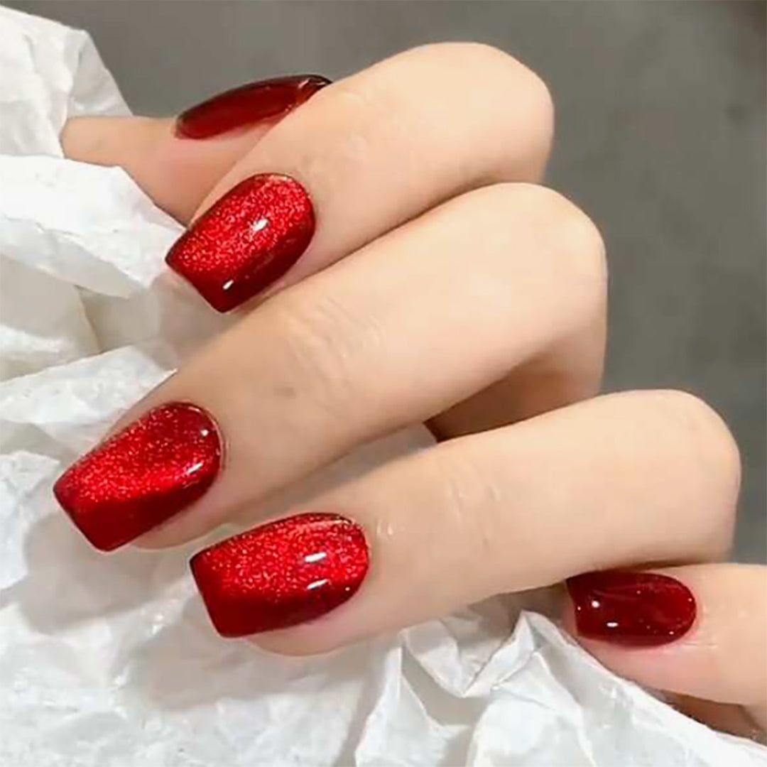 Glittering Press-On Nail Tips Set Stornfield