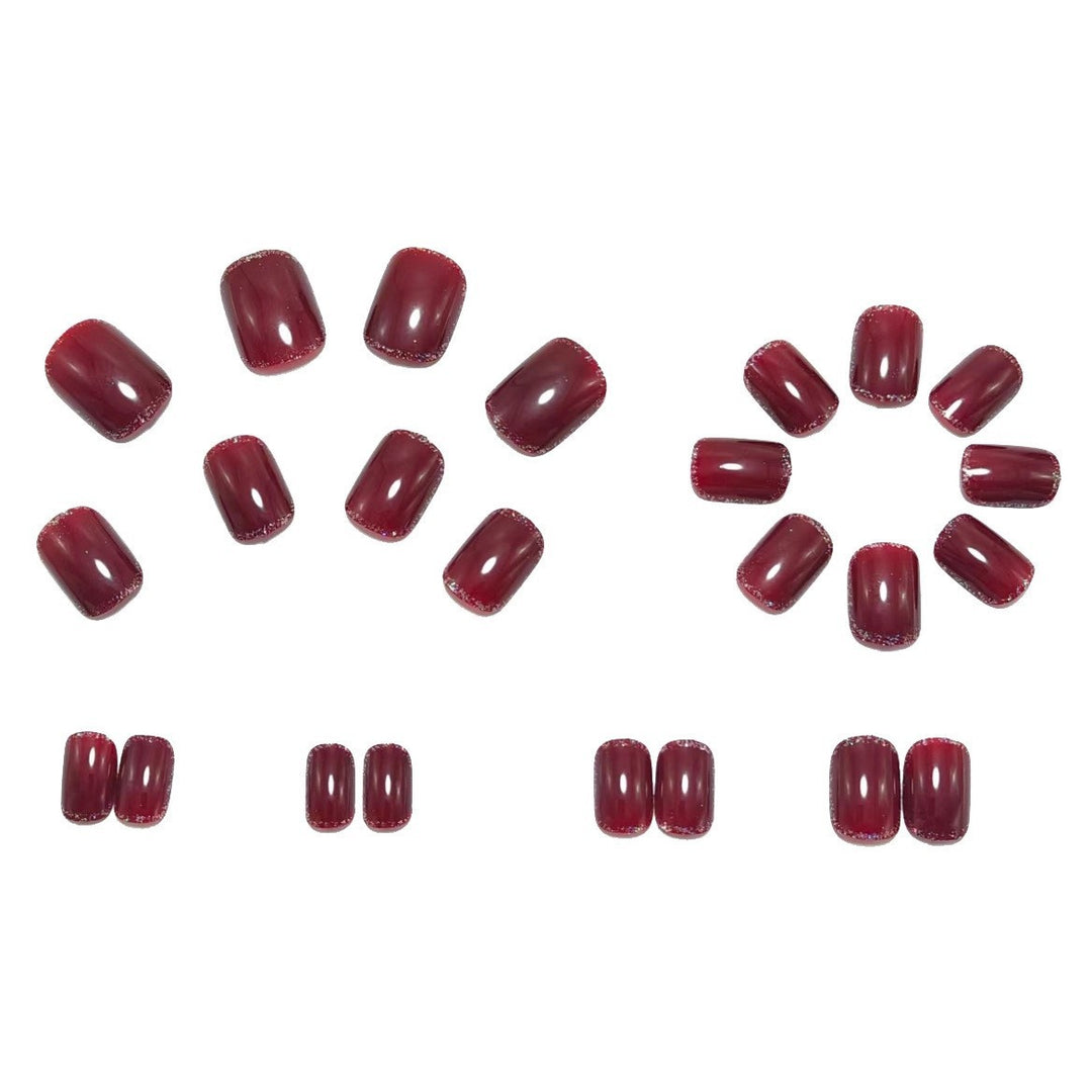 High-gloss artificial nails with rose effect Stornfield