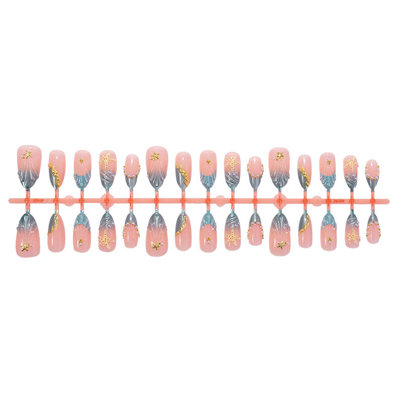 Decorative Press-On Nail Art Set with Unique Designs Stornfield